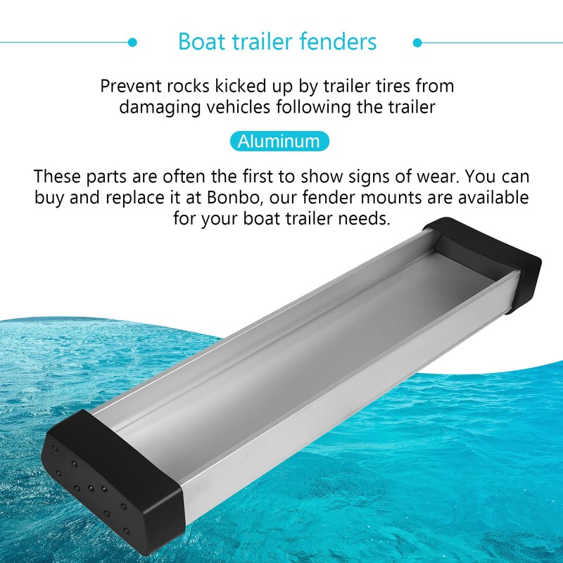 Upgraded 2PCS Aluminum Fender Mounts fit for Boat Trailer Round