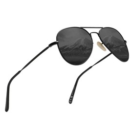 KINGSEVEN Classic Polarised Sunglasses for Women Men Driving Fishing Sun Glasses UV Protection LS17-A1 (Black Grey), Black Gray