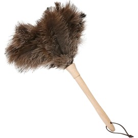 Daieeparty Ostrich Duster Fluffy Natural Feather Dusters Wooden Handle Cleaning Supplies