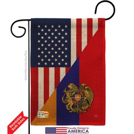 Armenian Flag US Armenia Friendship Flags Pack Regional Outdoor American Alliance World Country Particular Area Applique Home Decor Wall Art Garden Banner Small Yard Gift, Made in USA