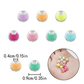 WELANE Round Acrylic Beads, 200 PCS Shinny Colors Spacer Beads for Jewelry, Earring, Necklace, Bracelet Making (10mm)