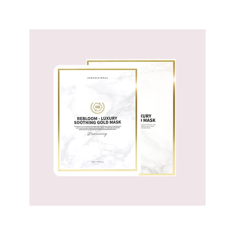 Ribble Rebloom Luxury Soothing Gold Mask Pack 5 sheets Gold