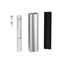 Shuisen 3" Shower Door Magnet, U-Channel Door Frame Magnet with Metal Strike for 1/8", 5/32", 3/16" and 1/4" Thick Swing Glass Shower Doors, Shower Strike Jamb, Shower Door Replacement Parts