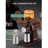 Huanyu Stainless Steel Coffee Grinder Electric with 8 Grinding Settings