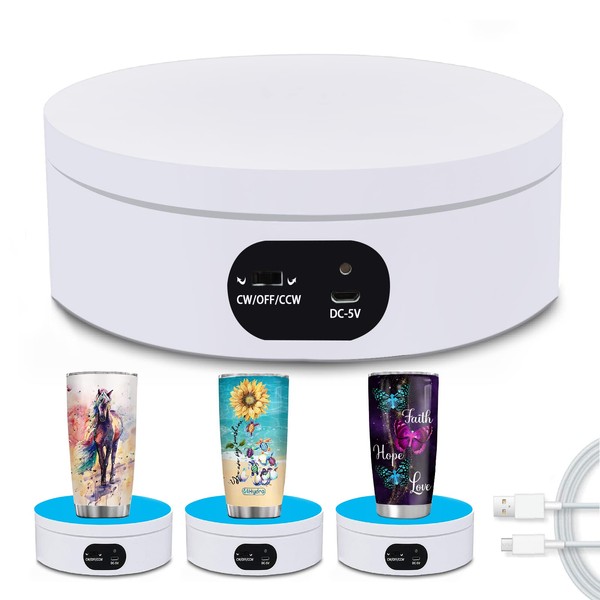 Motorized Rotating Display Stand, Electric 360 Degree Automatic Mute Rotating