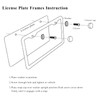 Gdnecad 2PCS License Plate Frames, 2 Holes Polish Mirror Car