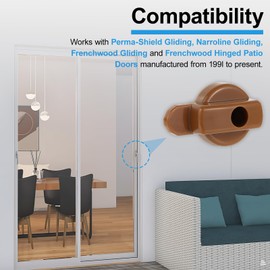 Hinged Screen Door Latch for Andersen Doors, Replacement Andersen Screen Door Latch Compatible with Andersen Screen Door Lock, Fits for Andersen Sliding Door Latch(Brown 1pack)