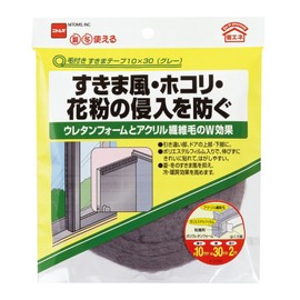 Nitoms E0390 Gap Tape with Hair Gray, 0.4 x 1.2 x 6.6 ft (10 x 30 x 2 m)