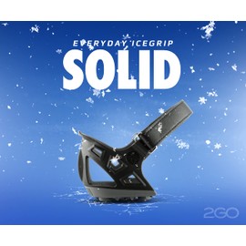 2GO Everyday Icegrip Solid Heel Spikes, Non-Slip Shoe Spikes, Shoe Claws, Crampons, Snow Spikes, Snow Chains for Shoes, Optimal Grip on Ice & Snow, Size XL