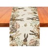 Bunny Easter Table Runner Decorations,Linen Cute Bunny Runner for Table,72x13in