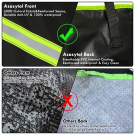 Asasytal® Drawbar Cover with Reflective Edge, Universal Drawbar Cover with Click Closure, 600D Oxford Caravan Accessories for with Anti-Slinger Coupling & Box Lock, Pack of 1
