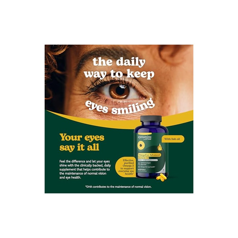 Eyetamins OmegaEye Advanced High-Strength Omega-3 with DHA & EPA for