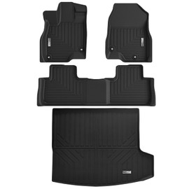 XINSHANGXIU Floor Mats & Cargo Liner for Acura RDX 2024 2023 2022 2021 2020 2019,1st 2nd Row with Trunk Mat,TPE All Weather Protection Slush Floor Liner Black