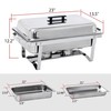SUPER DEAL Newest 4 Pack 8QT Food Warmer, Rectangular Chafing
