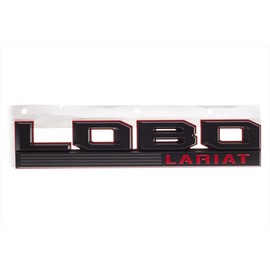2015-2016 Ford F-150 LOBO Lariat Red & Black Driver Fender Emblem OEM GL3Z16720H