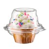 Prestee 50 Individual Single Cupcake Containers/ Boxes/ Holders - Stackable
