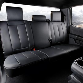 Coverland Custom Car Seat Covers Compatible with 2020-2025 Subaru Outback - Premium Leather Non-Slip Memory Foam Waterproof Seat Cover Custom fit Interior Protector [Rear Seat-Black]