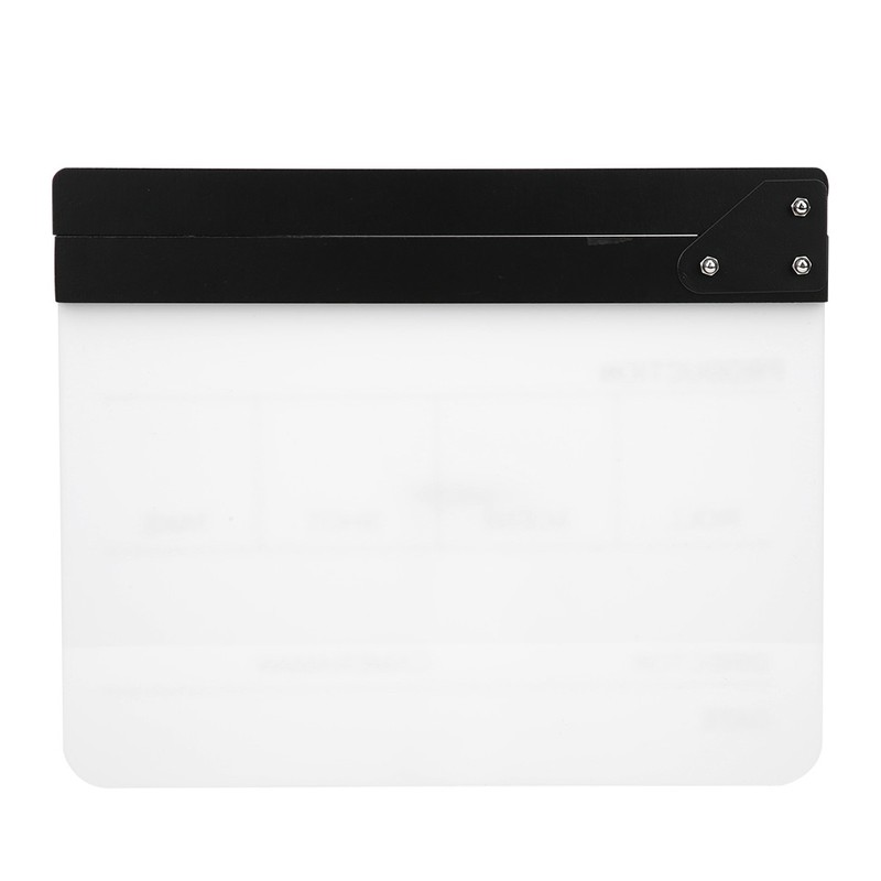 30x25CM Acrylic Movie Clapperboard Professional Director Action Clap Film Photography