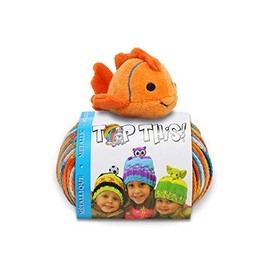 DMC Top This Knitting & Crochet Yarn Kit, with Goldfish Plush Toy