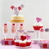 BEISHIDA 12pcs Happy Valentine's Day Cupcake Topper Heart Acrylic Cupcake
