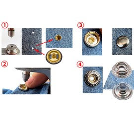 RERI Press Studs with Pliers 12.5 mm Black Press Studs for Leather Craft Jacket Handbag Wallet