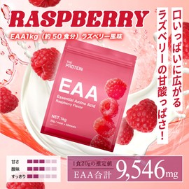 Zapro EAA Powder (Raspberry Flavor) 1kg Domestically Manufactured Essential Amino Acids, Citric Acid, Glutamine, Carnitine Unisex THE PROTEIN (Za Protein) Takeuchi Seiyaku