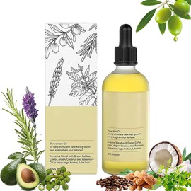 Carvenchi Natural Hair Growth Oil, Rosemary Oil for Hair Growth Organic, Veganic Natural Hair Growth Oil for Thin Hair, Hair Oil for Dry Damaged Hair 