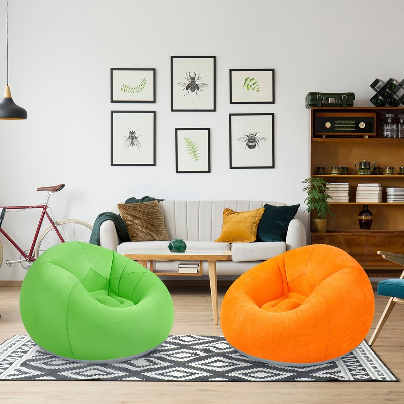 Realspring Inflatable Bean Bag Chairs Outdoor Blow up Camping Chairs