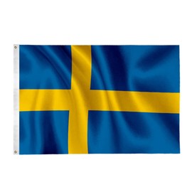 5x3Ft Sweden Flag, Durable Swedish Flag with 2 Metal Eyelets Used Indoor and Outdoor, Bright Color Swedish National Flag Decorated in Sporting Events, Parties, Parade