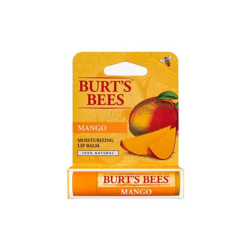 Burt's Bees Bálsamo labial hidratante, mango 0.15 oz (paquete de