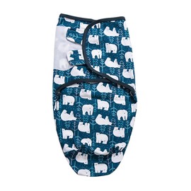 Refilerss Newborn Baby Swaddle, 100% Cotton, For All Seasons, Type, Baby Showers, Swaddling, Prevents Turning, Cute Patterns Available, Polar Bear Pattern Blue