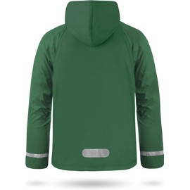 normani Kids Children's Rain Jacket with Hood Raincoat with Pockets for Boys and Girls - Hydrostatic Head: 5000 mm with 3M™ Scotchlite™ Reflectors and 2-Way Stretch