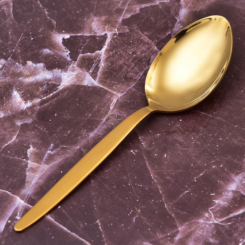 BNAZIND Kunz Shiny Golden Spoon |18/10 Stainless Steel Titanium Basting