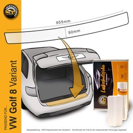 Lackschutzshop - Fit Paint Protection Film Suitable for VW Golf 8 / VIII Variant (Estate) (Type CD from Year of Manufacture 2020, All Models) Boot Sill Protection - Transparent 150µm