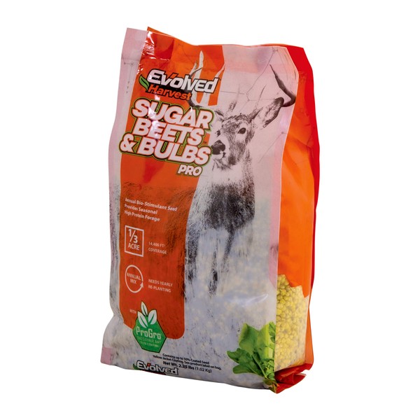 EVOLVED HARVEST Sugar Beets & Bulbs Pro Food Plot Seed with Biostimulant Coating - High-Protein & Minerals Forage for Deer