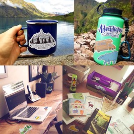 QTL Outdoor Stickers for Kids Boys Girls Adults Nature Party Funny Stickers for Water Bottle Laptop Teens Waterproof Vinyl Pack 50Pcs