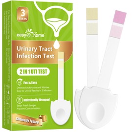 Easy@Home Urinary Tract Infection Test Strips - 3 Pack UTI Test for Women | Individually Wrapped for 2-Year Shelf Life | Detects Leukocytes & Nitrite | Home & Travel Essentials #UTI-EZU-102