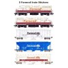 Farmrail Grain Train 5 refrigerator magnets  5 individual Stickers Andy Fletcher