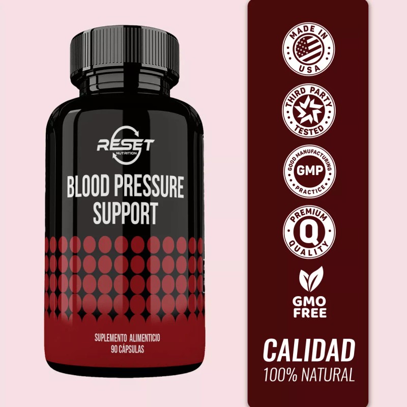 Reset Nutrition Blood Pressure Support 90 Cápsulas Suplemento Alimenticio para
