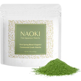 Naoki Matcha Mezcla Ceremonial Orgánica De Primera Primavera: Auténtico Té Verde Matcha En Polvo Japonés De Primera Cosecha, Grado Ceremonial, De Kagoshima, Japón (50 G/1,75 Oz)