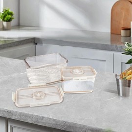 Yomjarl Yomjarl Set of Large Food Storage Jars5.5L&2.3L-Airtight Containers with Lids,Kitchen Canisters for Sugar,Flour,Fruits,vegetables,Refrigerator Fresh Storage Box