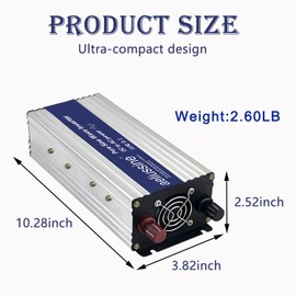 Aeliussine 1200W Pure Sine Wave Inverter-36V DC to 110V 120V AC Power Converter with 2 AC Outlets, 36 Volt Power Inverter for Truck, Rv, Camping, Home, Emergency Power
