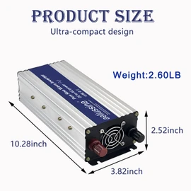 Aeliussine 1200W Pure Sine Wave Inverter-36V DC to 110V 120V AC Power Converter with 2 AC Outlets, 36 Volt Power Inverter for Truck, Rv, Camping, Home, Emergency Power