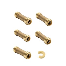 EFIELD 2,5 cm Steck-/Reparaturkupplung mit Trennclip, Steckverschraubung zum Verbinden von Pex, Kupfer, CPVC-Rohren, 5 Stück