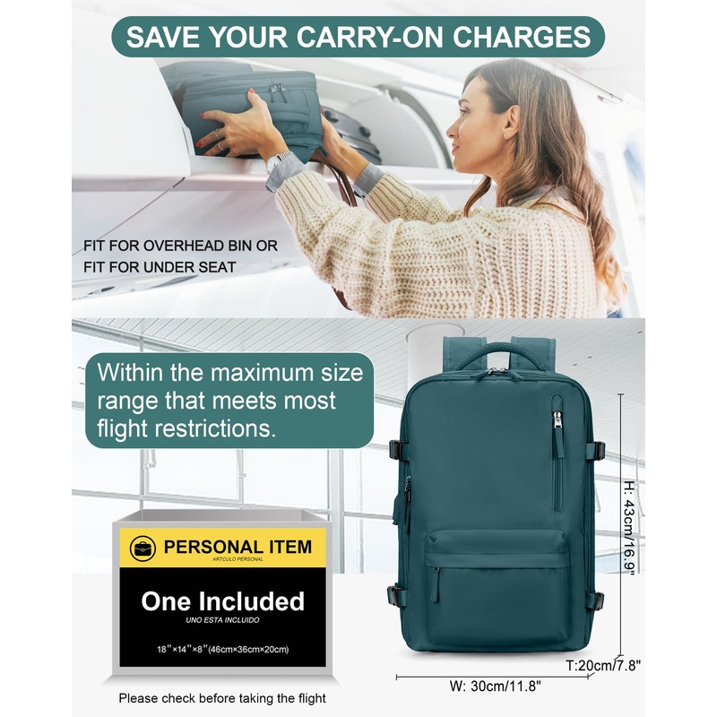 Travel Backpack for Women Men Business Laptop Backpack Fits 15.6