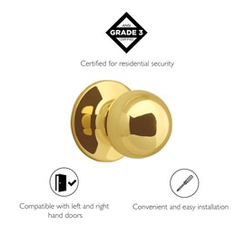 Design House 783191 Ball Knob, Polished Brass