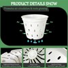 Gyfofix 5 Pack 5.5 Inch Orchid Pots, White Plastic Planters