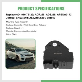 SCITOO HVAC Heater Blend Door Actuator Replacement for Ford for Fusion 2010-2012, for Lincoln for MKZ 2011-2012, for Mercury for Milan 2010-2011 604-910 Main; Air Inlet Actuator; Only fit for 5 Pins