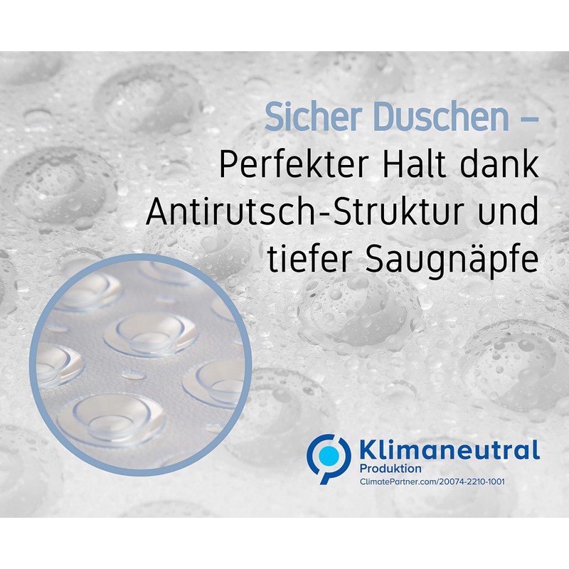 Toniamo Shower Mat 53 x 53 cm Transparent | Non-Slip