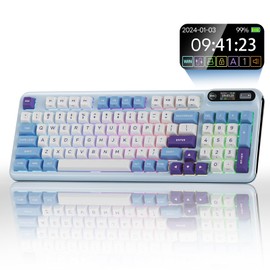 KZZI Z98 Creamy Keyboard, Wireless Mechanical Keyboard with Smart Display & Knob, Tri-Mode Connection